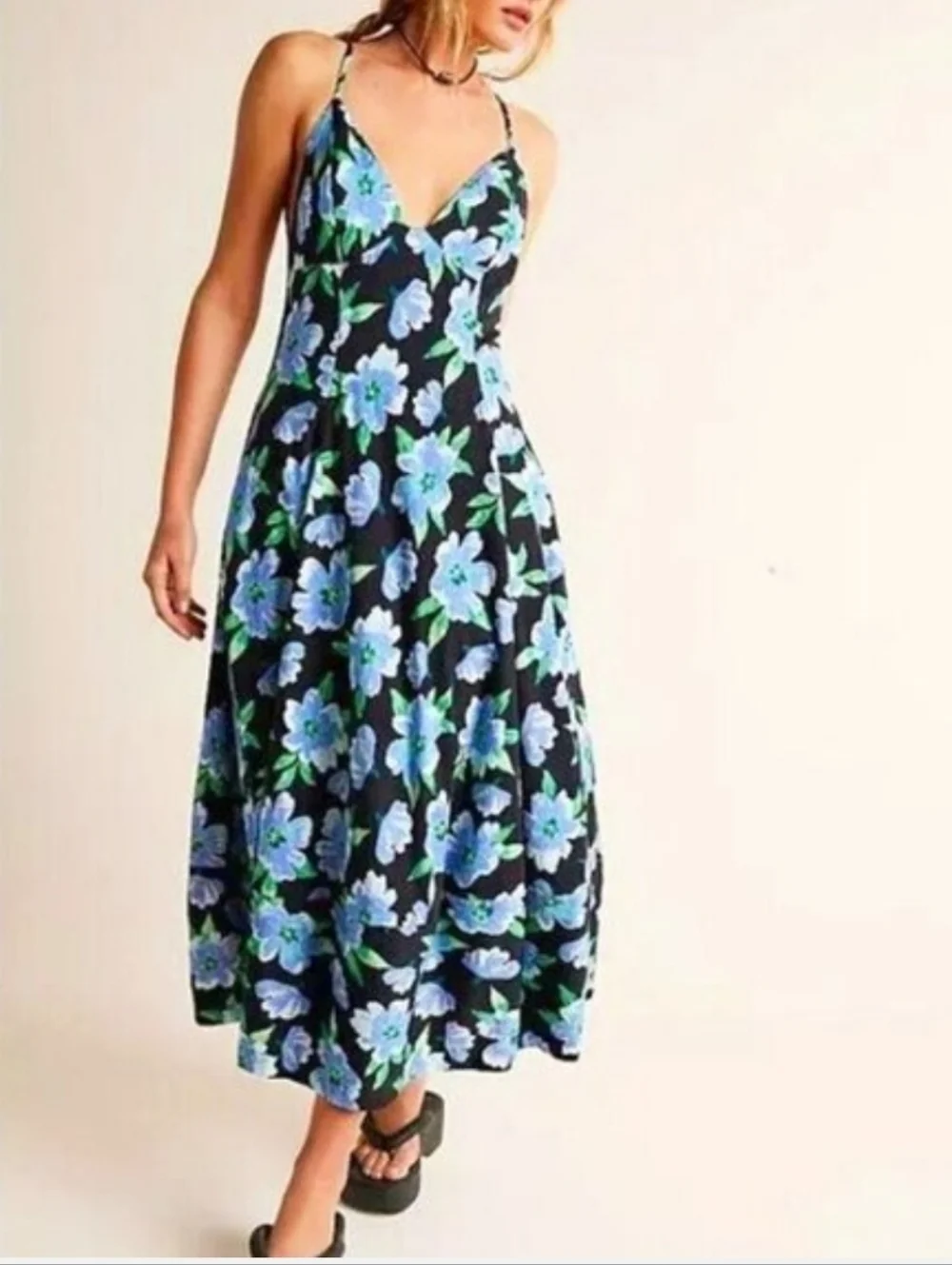 Free People Finer Things Midi Dress M